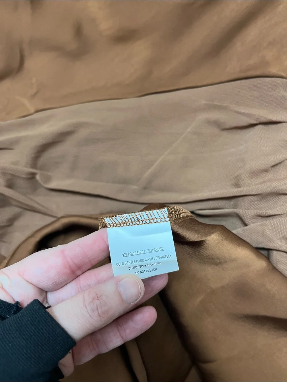 NWT Lizard Thicket M bronzed brown satin & mesh maxi dress